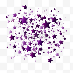 紫罗兰色星星五彩纸屑紫色星星闪