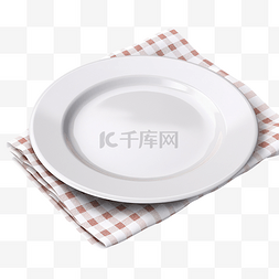 餐具盘子碗图片_桌布上的盘子 PNG 文件