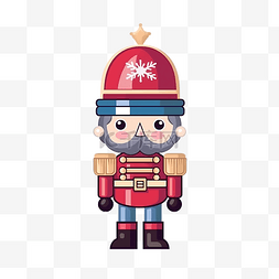 士兵卡通帽子图片_圣诞快乐庆祝活动可爱的胡桃夹子