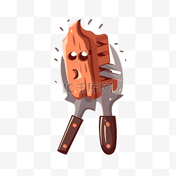 肉插图图片_烧烤工具
