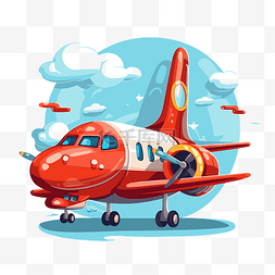 飞机PNG矢量图图片_航空公司剪贴画卡通飞机矢量图