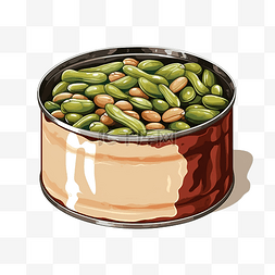 孤立背景下的豆类主食插图
