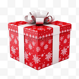 雪人白色图片_圣诞礼物盒
