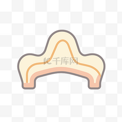 初始版本图片_长形软骨图标的平面版本 向量