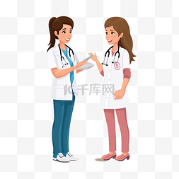 女士医疗专家图片_护士解释健康咨询的插图