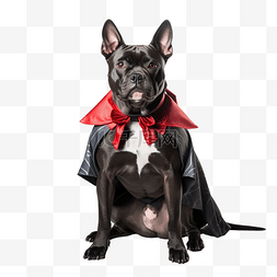 美国恶霸犬穿着服装庆祝万圣节 