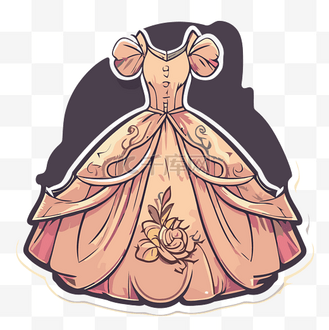 vip免费下载免抠元素芭蕾舞短裙剪贴画女孩粉红色连衣裙的矢量图像是