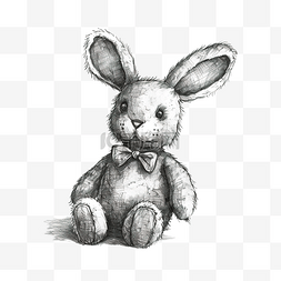 老式玩具兔子的绘图