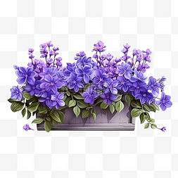 冰漪床上露下体欣赏图片_长长的紫色盆蓝色花朵在现实风格
