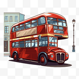 敦敦简笔画图片_倫敦巴士 向量