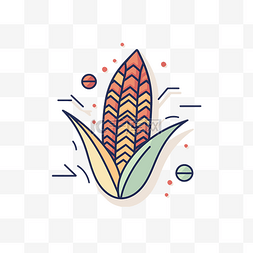 几何背景高清图片_白色背景上具有几何形状的玉米秆