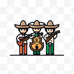 菲拉慕格logo图片_墨西哥音乐家弹吉他和音乐