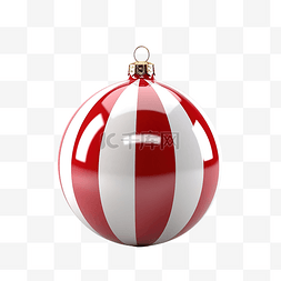 圣诞球红色白色组合 3d 渲染
