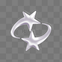 金属3d装饰图片_3d金属装饰星星设计