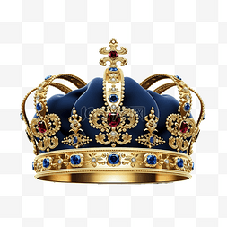 现实风格的皇冠经典皇家象征彩色