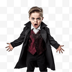 小男孩害怕图片_扮演令人毛骨悚然的阴郁吸血鬼角