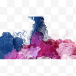 彩色晕染效果图片_抽象粉色烟雾
