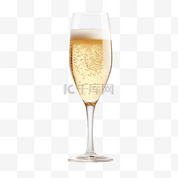 香檳金图片_香槟杯起泡酒人工智能生成