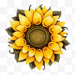 向日葵花瓣图片_黄色太阳花图形