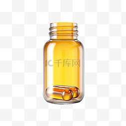 维生素补充瓶 3d 渲染