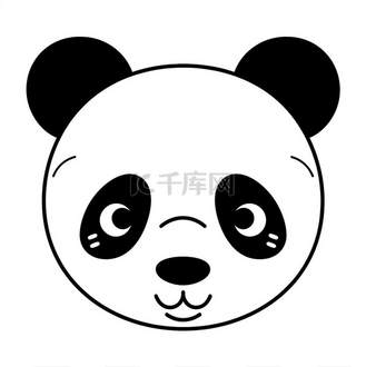 熊猫空白脸图片素材_一张可爱的熊猫脸的图片