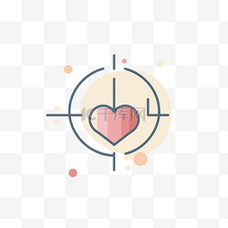 清晰目标图片_目标背景中心有一颗心的图标 向