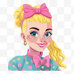 带蝴蝶结的女孩图片_jojo siwa 剪贴画 一个带着蝴蝶结卡