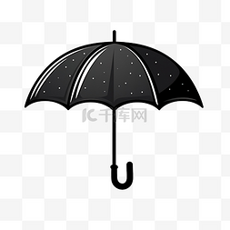 贴纸黑色雨伞