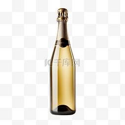 新年餐图片_金色香槟瓶庆祝
