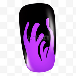美甲指甲片紫色抽象图案
