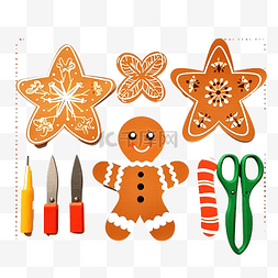 教育圣诞儿童纸工艺品饼干使用剪
