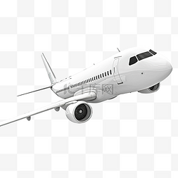 3d视角图片_从不同视角对干净的白色商用飞机