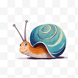 适合孩子的图片_可爱的蜗牛简单插画适合孩子画画