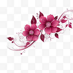 中牡丹图片_粉红色横幅中的勃艮第花
