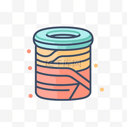 塑料罐是食品的概述 向量