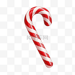 一套现实的圣诞糖果手杖矢量图孤