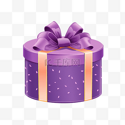 紫罗兰色的图片_生日聚会或圣诞礼品盒隔离矢量插