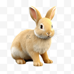 兔子 3d 剪贴画