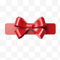 蝴蝶结标签价格图片_圣诞快乐 3D 标签设计，红色蝴蝶