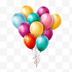 生日派對图片_现实气球生日背景
