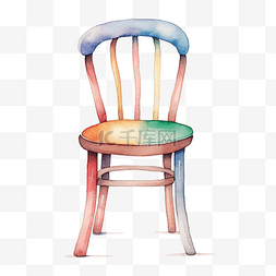 木老椅子图片_水彩椅子剪贴画