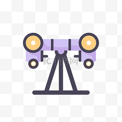 白色望远镜图片_双翼飞机 望远镜 向量