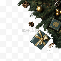 圣诞礼品盒和装饰品