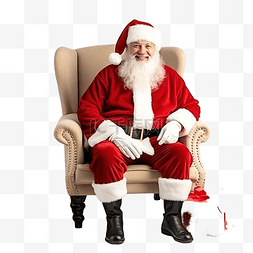 坐在礼物上的人图片_正宗的圣诞老人，带着礼品盒，坐