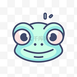 米瑞和青蛙图片_轮廓青蛙脸矢量图标