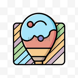 带有彩色设计的冰淇淋标志 向量