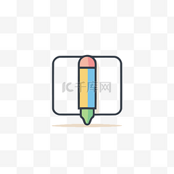 彩色铅笔矢量图片_用彩色铅笔的图标 向量