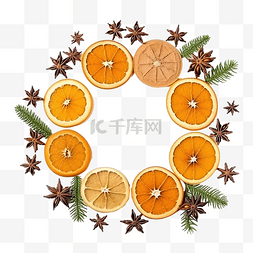 作文卡图片_圣诞作文顶视图平躺排列的干橙子