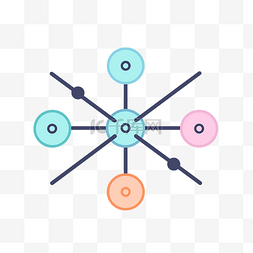 网络的连接图标 向量