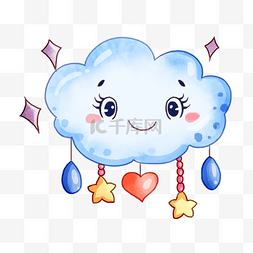 云朵微笑可爱白云